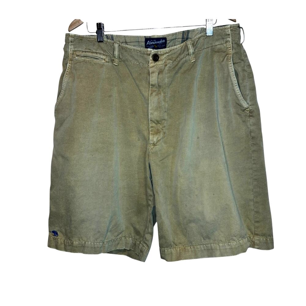 Vintage Abercrombie & Fitch Men's Relaxed Fit Khaki Chino Shorts 36